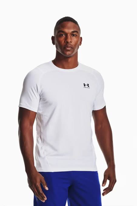 Men’s Under Armour HeatGear Fitted T-Shirt – White